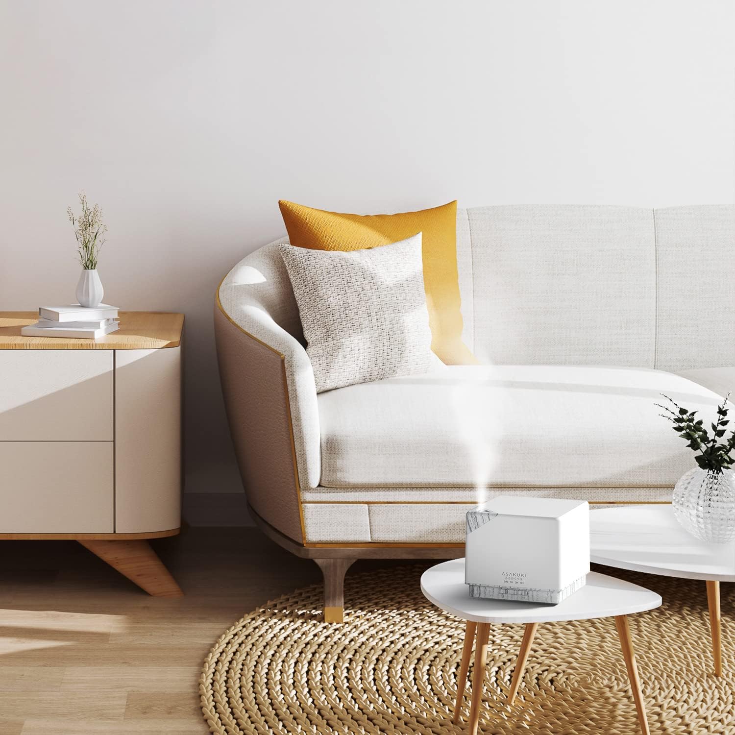 ASAKUKI 700ml Ultrasonic Essential Oil Diffuser Humidifier with Timer and 7 LED Lights - Image 6