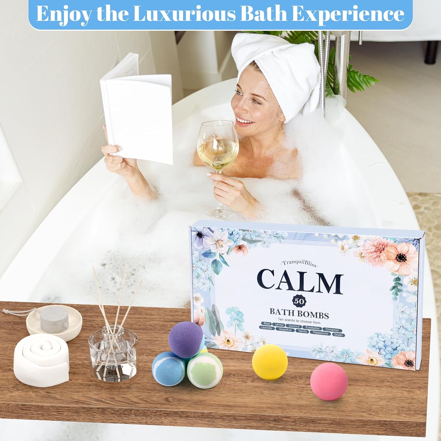 Bath Bombs Set 50 PCS with 10 Rich Scents, Bath Bombs for Women, Natural Bubble Bombs with Shea Butter & Safe Oil, Ideal for Christmas, Birthday, Valentine's Day Mother's Day Present - Image 7
