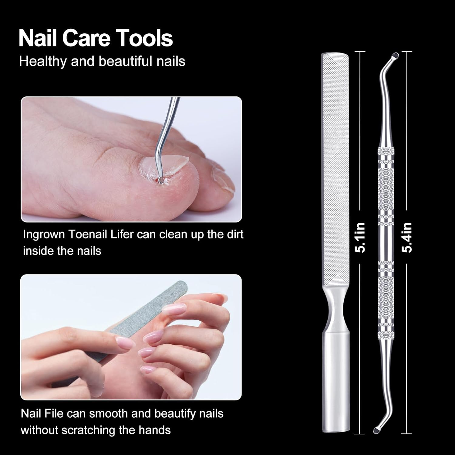 Toenail Clippers for Thick Toenails, Toe Nail Clippers, Ingrown Toenails, Professional Podiatrist Nail Clippers, Heavy Duty, Sharp Curved Blade, Lighter Long Handle for Men Women Adult - Image 5