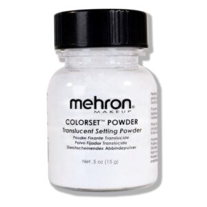 Mehron Makeup Colorset Powder | Translucent Setting Powder | Special Effects, Halloween, & Film 0.5 oz (14 g)