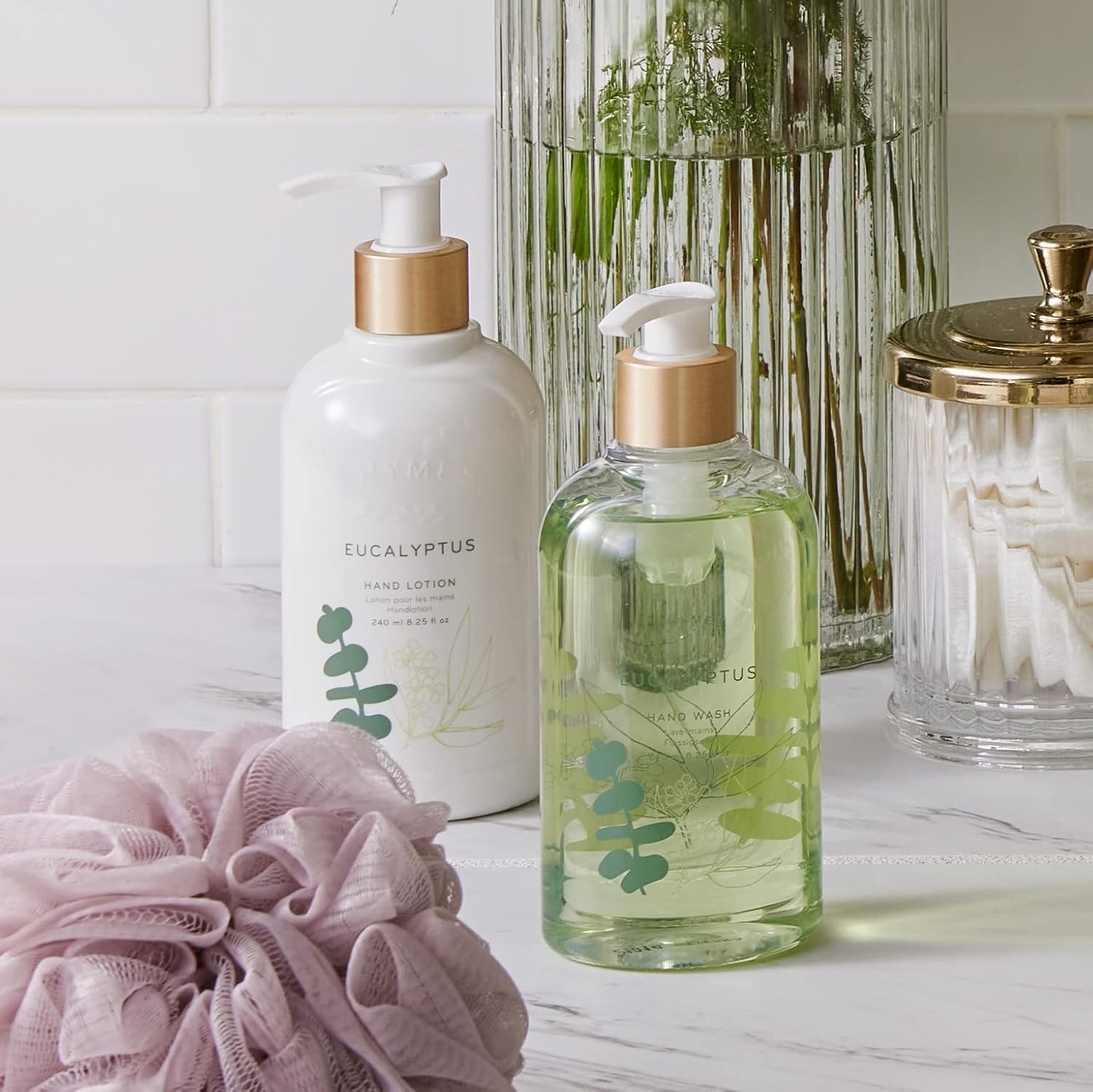 Thymes Eucalyptus Moisturizing Hand Wash Soap 8.25 oz with Pump, Glycerin Jojoba - Image 3
