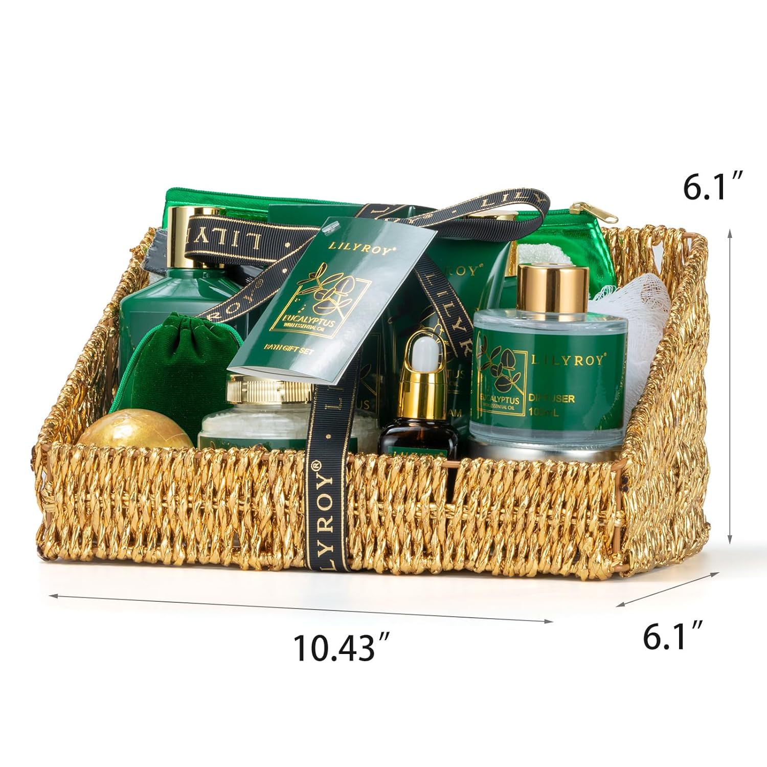 15-Piece Eucalyptus Bath Gift Set for Women and Men Spa Kit for Relaxation - Image 5