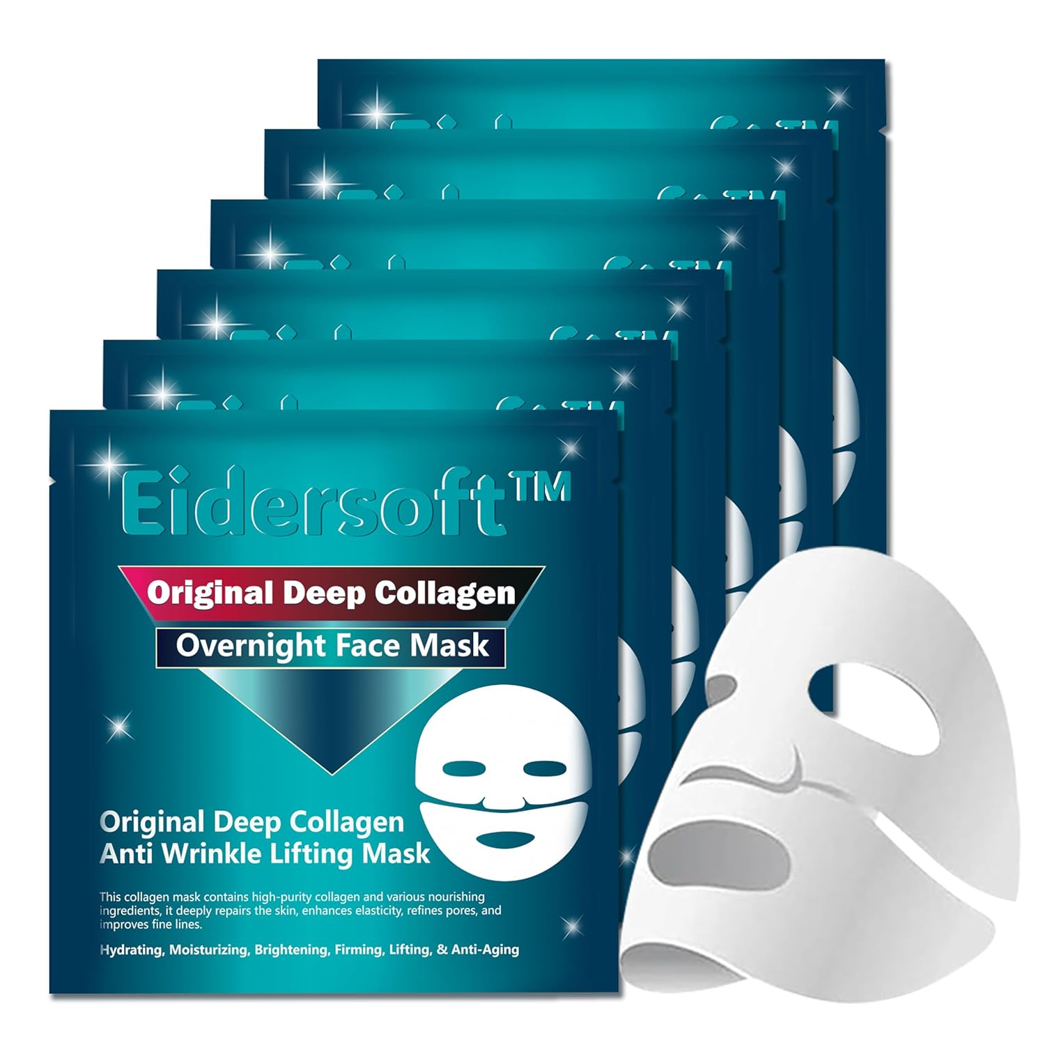 Original Deep Collagen Anti-Wrinkle Lifting Face Mask - Hydrating & Moisturizing Overnight Mask with Retinol, Niacinamide, Hyaluronic Acid - Skin Repair & Firmness - Fine Lines & Wrinkles Treatment - Image 9