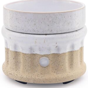 Ceramic Wax Melt Warmer - 3 in 1 Smokeless and Flameless Electric Wax Warmer,Easy to Handle Candle Warmer for Essential Oil and Wax Cubes is Suitable for Home and Office Décor…