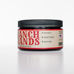 GRIT Ranch Hands - Hand Repair Balm (4 oz) | All Natural | Protect, Moisturize, and Restore | Rough Hands Remedy | Proudly Made in USA |