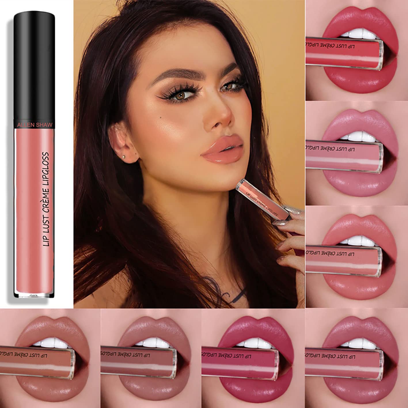 Kayswnag 12 Color Cream Texture Waterproof Lipstick, Lip Gloss Lip Lust Creme Lipgloss Liquid Lipstick,Waterproof Long Lasting Velvet Lip Gloss (02#) - Image 2