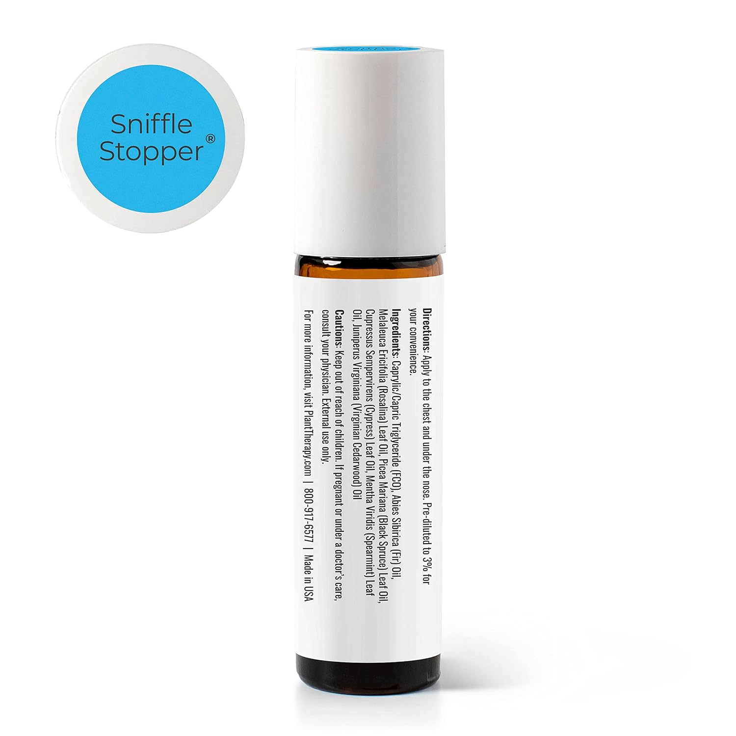 Plant Therapy KidSafe Sniffle Stopper Essential Oil Blend Pre-Diluted Roll-On 10 mL (1/3 oz) Respiratory Support Blend 100% Pure, Natural Aromatherapy, Therapeutic Grade - Image 7