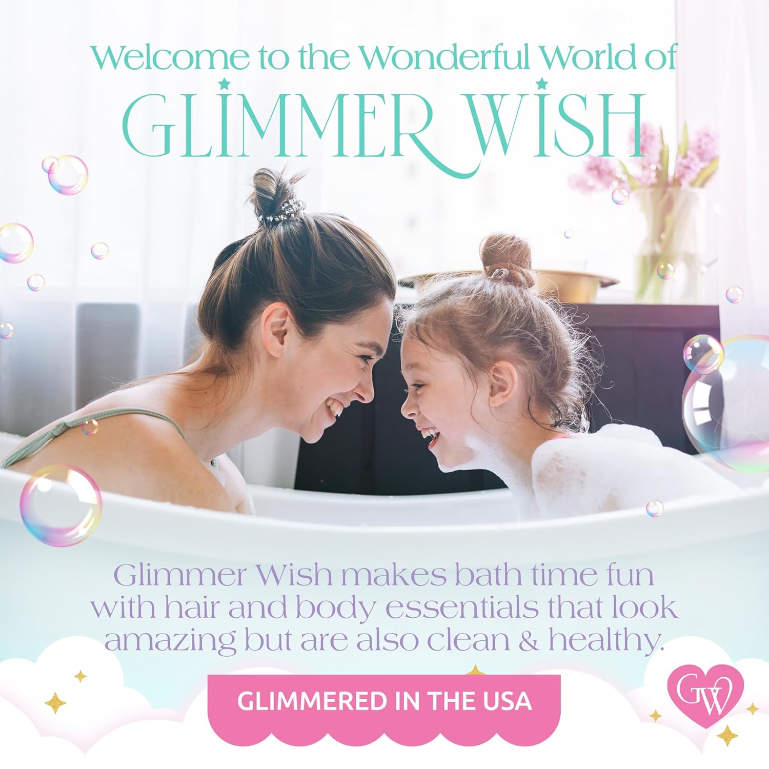 Glimmer Wish Unicorn Kids Paraben Sulfate Free Conditioner Cotton Candy Scent 12 Fl Oz - Image 7