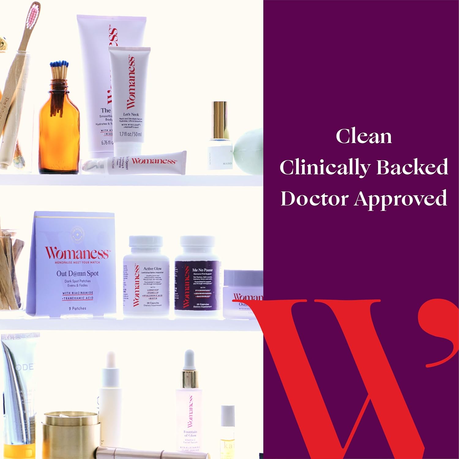 Womaness The Works All-Over Toning Body Cream - Hydrating & Smoothing Anti Aging Body Lotion - Niacinamide and Hyaluronic Acid Firming Lotion for Menopause Body Care & Skin Repair (200ml) - Image 8
