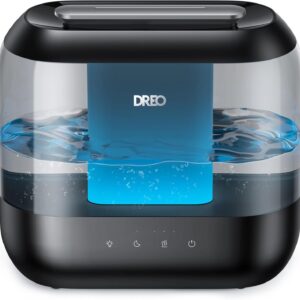 Dreo Humidifiers for Bedroom, Top Fill 4L Supersized Cool Mist Humidifier with Oil Diffuser and Nightlight, 32H Runtime, Quiet Ultrasonic Humidifiers for Home, Large Room, Baby Nursery and Plants