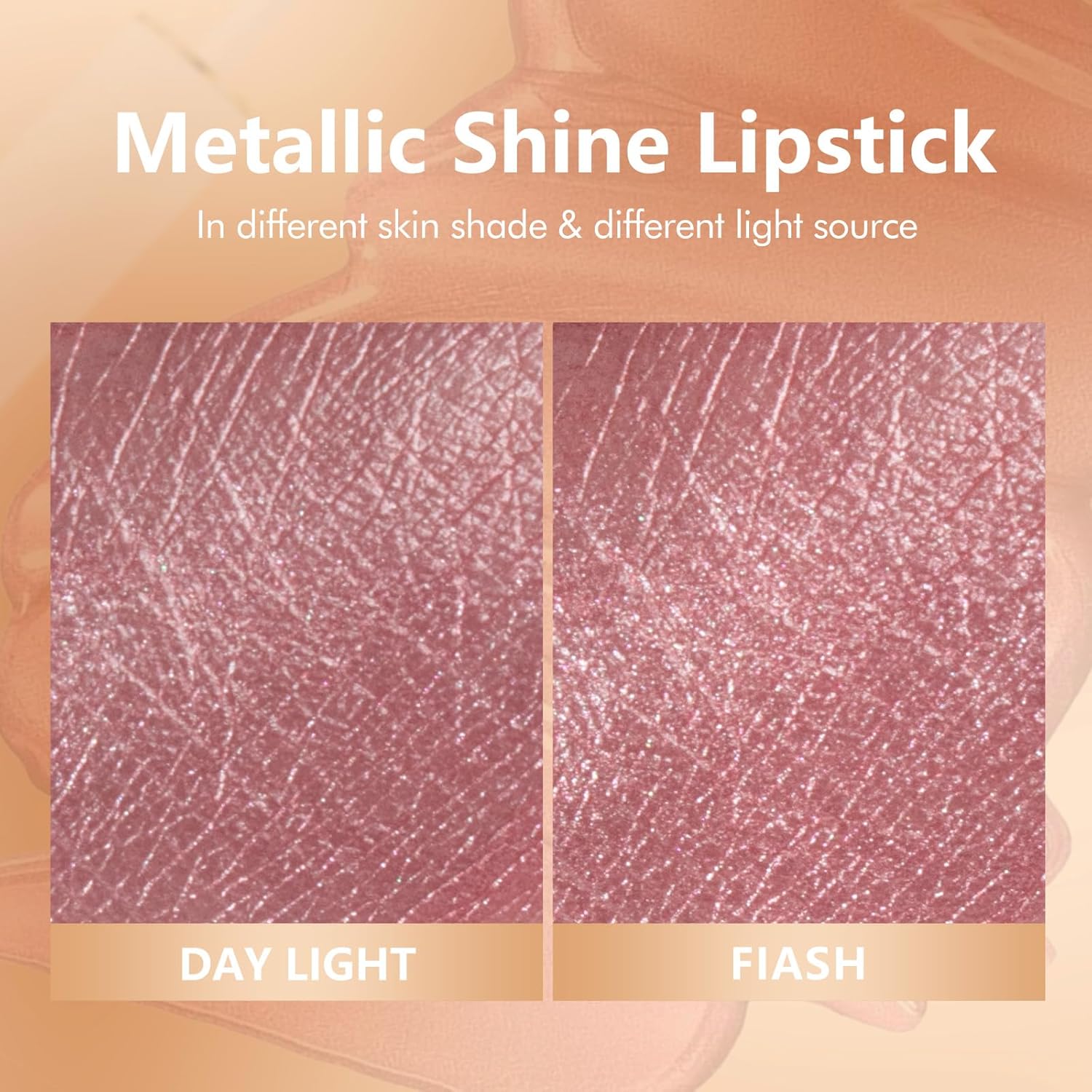 MAKI YIKA Metallic Pink Glitter Liquid Lip Gloss for Women Long Lasting 6ml Capacity - Image 6