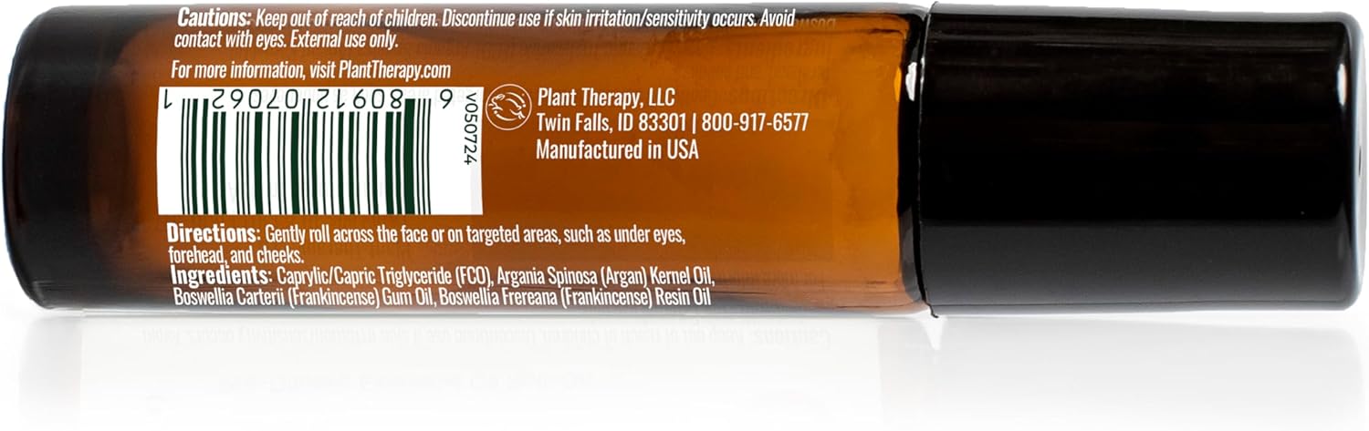 Plant Therapy Frankincense & Argan Facial Serum Roll-On 10 mL (1/3 oz) with Frankincense Essential Oil & Argan Oil to Smoothes Wrinkles & Improves Skin Elasticity, Face, Skin, & Nails - Image 6