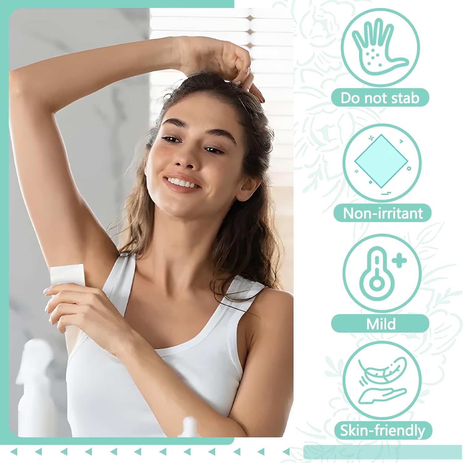 Body Wipes 50 pieces of Antiperspirant deodorant Wipes And Travel Deodorant Individually Wrap Hypoallergenic Mini Deodorant Underarm Sweating And Travel To Clean Skin For Female Male Teenagers - Image 7