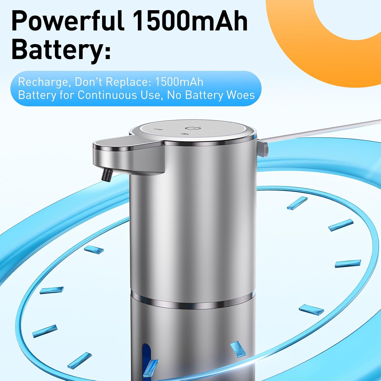 Automatic Touchless Liquid Soap Dispenser 4 Adjustable Levels for Kitchen Bathroom - Image 7