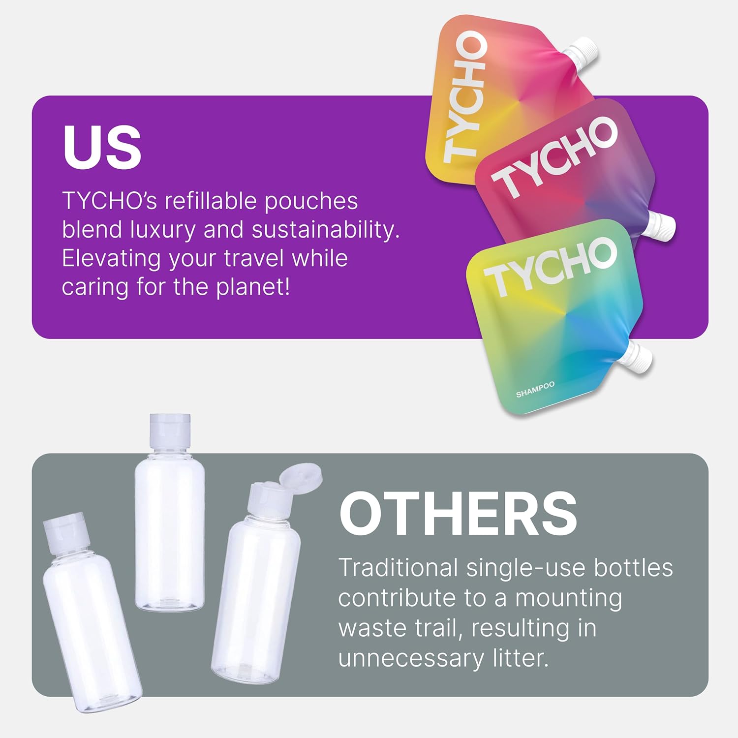 TYCHO Travel Size Shampoo and Conditioner for Dry Hair and Sensitive Skin 30mL Set - Image 6