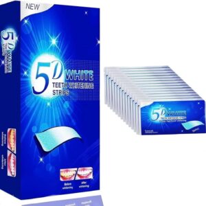 28 Whitener Strips 5D Teeth Whitening Strips,Teeth Whitening Strips, Effective Teeth Reduced Sensitivity White Strips, Clean Teeth Safely, Stains Remover for Coffee, Wine, Tobacco (14 Packs)