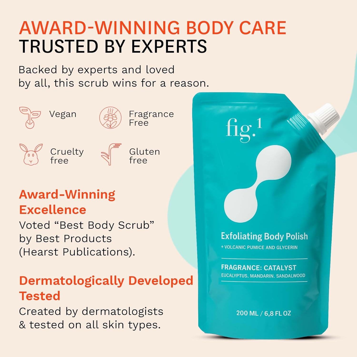 Exfoliating Body Scrub 200 ml for Brightening Rough Skin and KP with Volcanic Pumice - Image 4