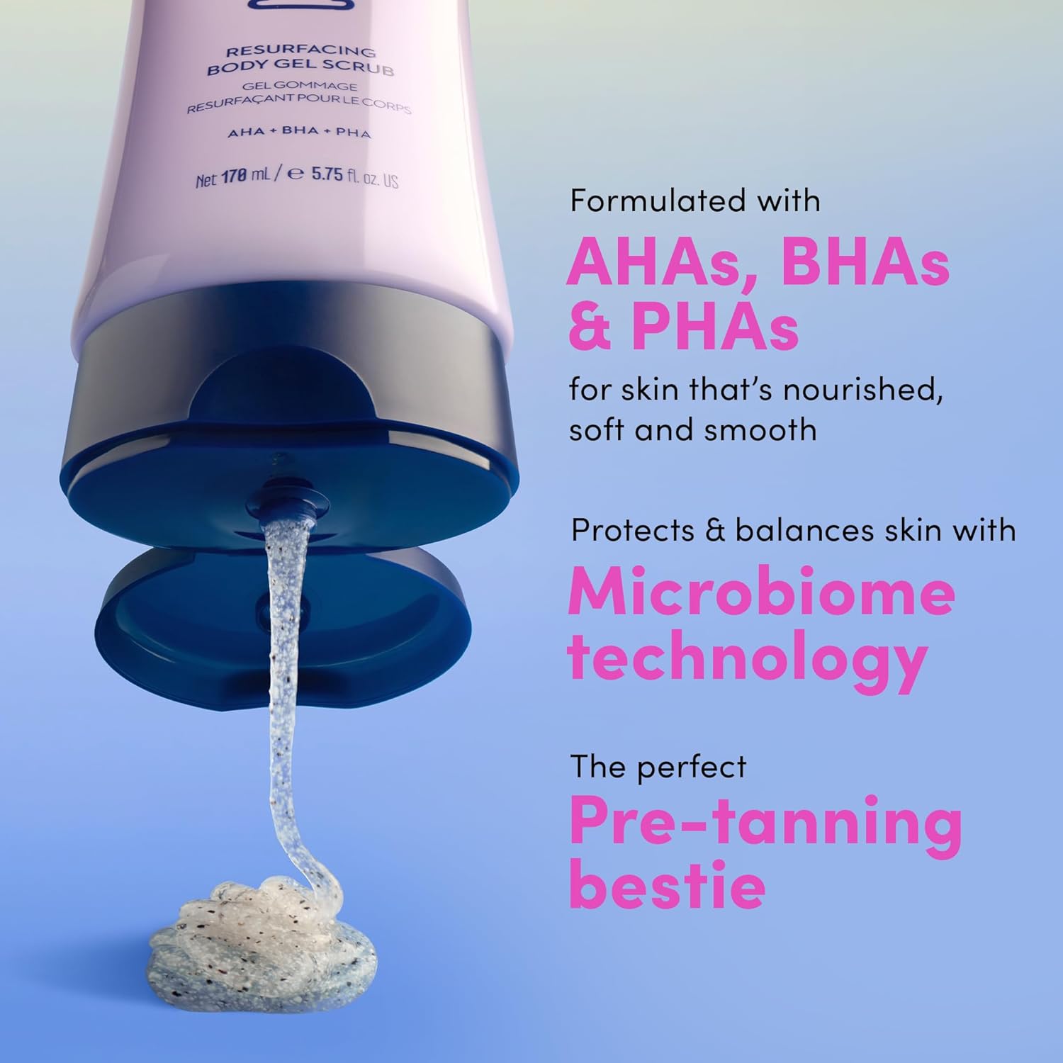 Coco & Eve Resurfacing Body Gel Scrub - Exfoliating Scrub with AHA, BHA for Smoothing, Brightening and Pre-Tan Prep. Improves Dry, Textured Skin, Uneven Tone. Suitable for Sensitive Skin (5.75 fl oz) - Image 4
