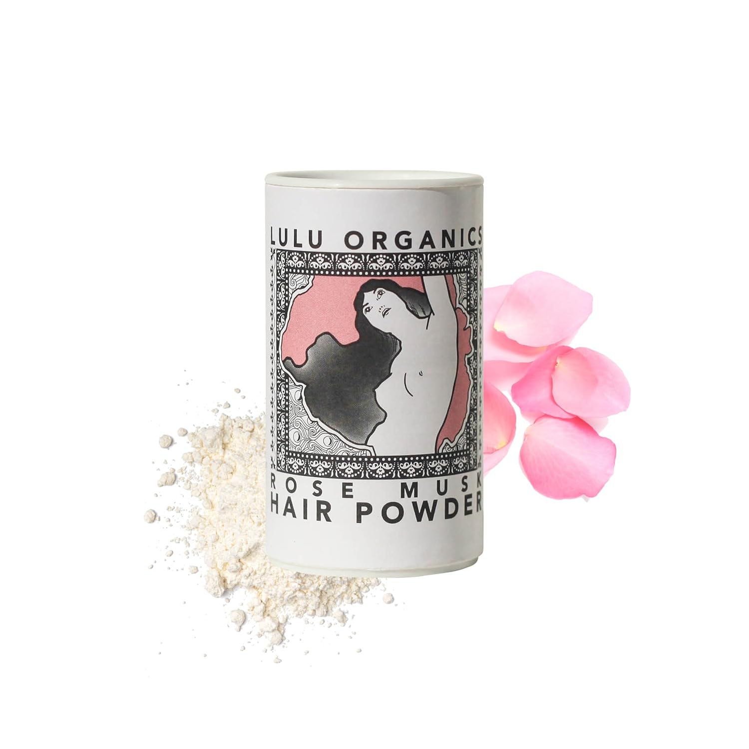 All Natural Dry Shampoo and Hair Powder- Paraben Free, Talc Free Powder, Ideal for Oily Hair and Every Hair Color, Travel Size Dry Shampoo, Rose Musk, 1 oz