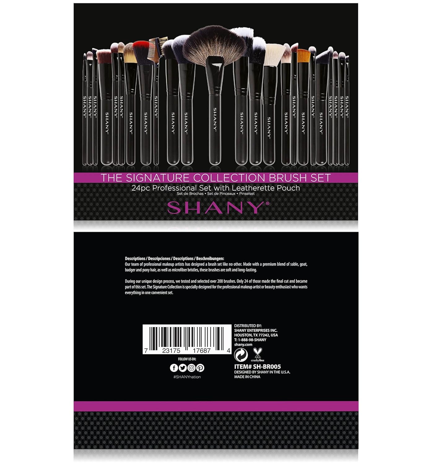 SHANY Makeup Brushes The Masterpiece Pro Signature Makeup Brush Set - Foundation Powder Concealers Eye Shadow brushes, Synthetic Bristle with Wooden handles, Premium Gift Packaging - 24pcs - Image 2