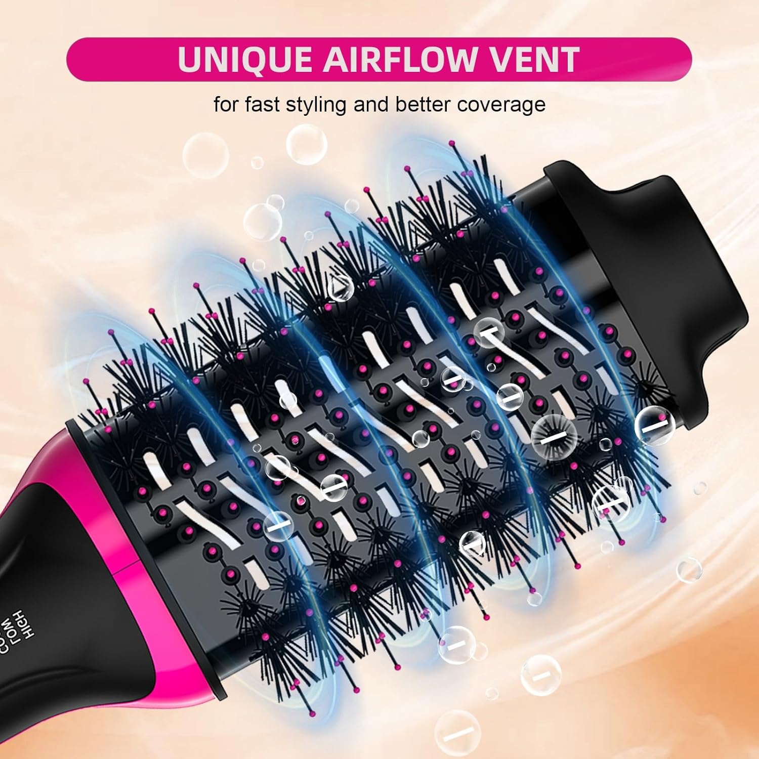 4-in-1 Professional Hot Air Brush Styler for All Hair Types - Image 4