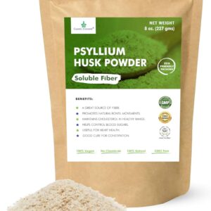 100% Pure Psyllium Husk Powder Organic – Finely Ground Fiber Supplement for Regularity & Keto | Psyllium Husk Powder for Baking and Gluten-Free Bread – 8 oz