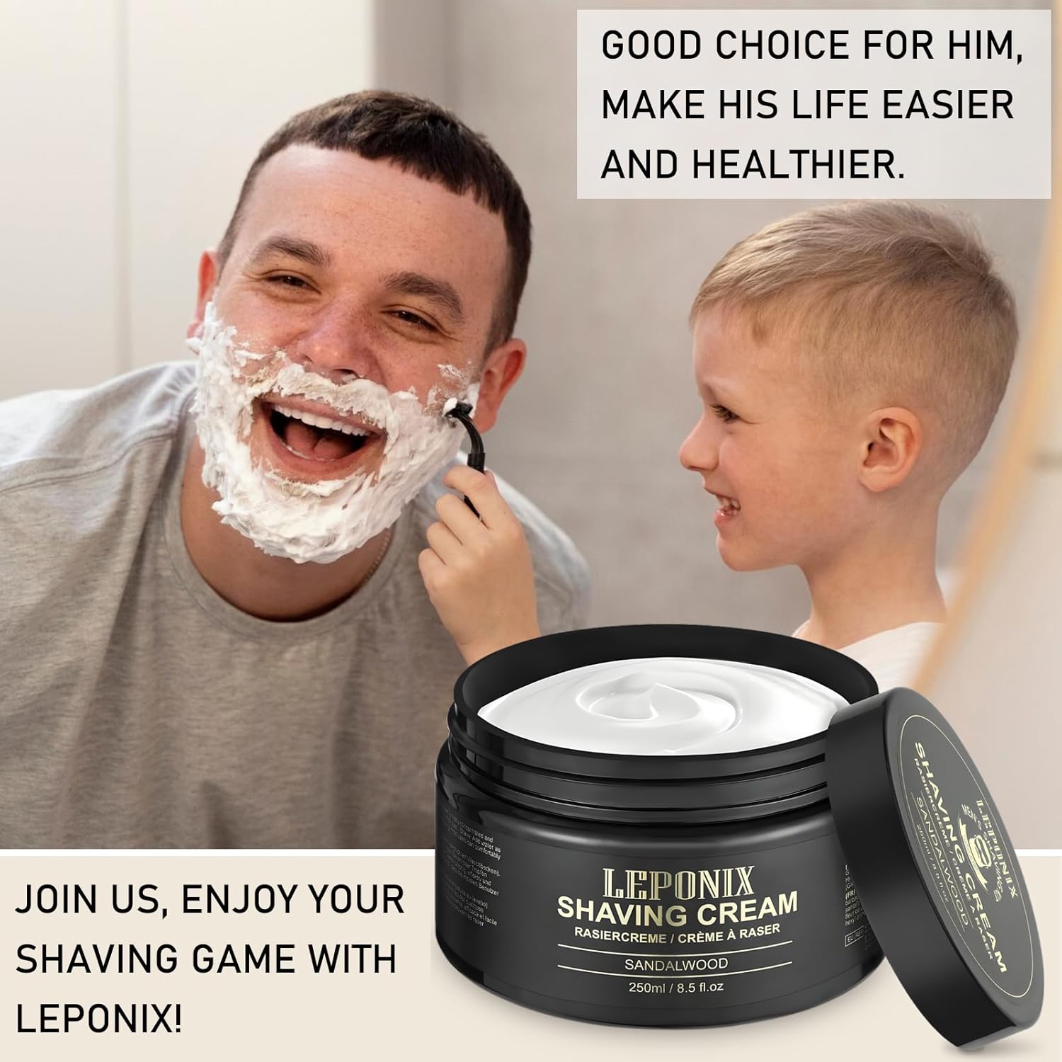 Sandalwood Luxury Shaving Cream for Men 8.5 Ounce Size for Smooth Moisturizing Shave - Image 7
