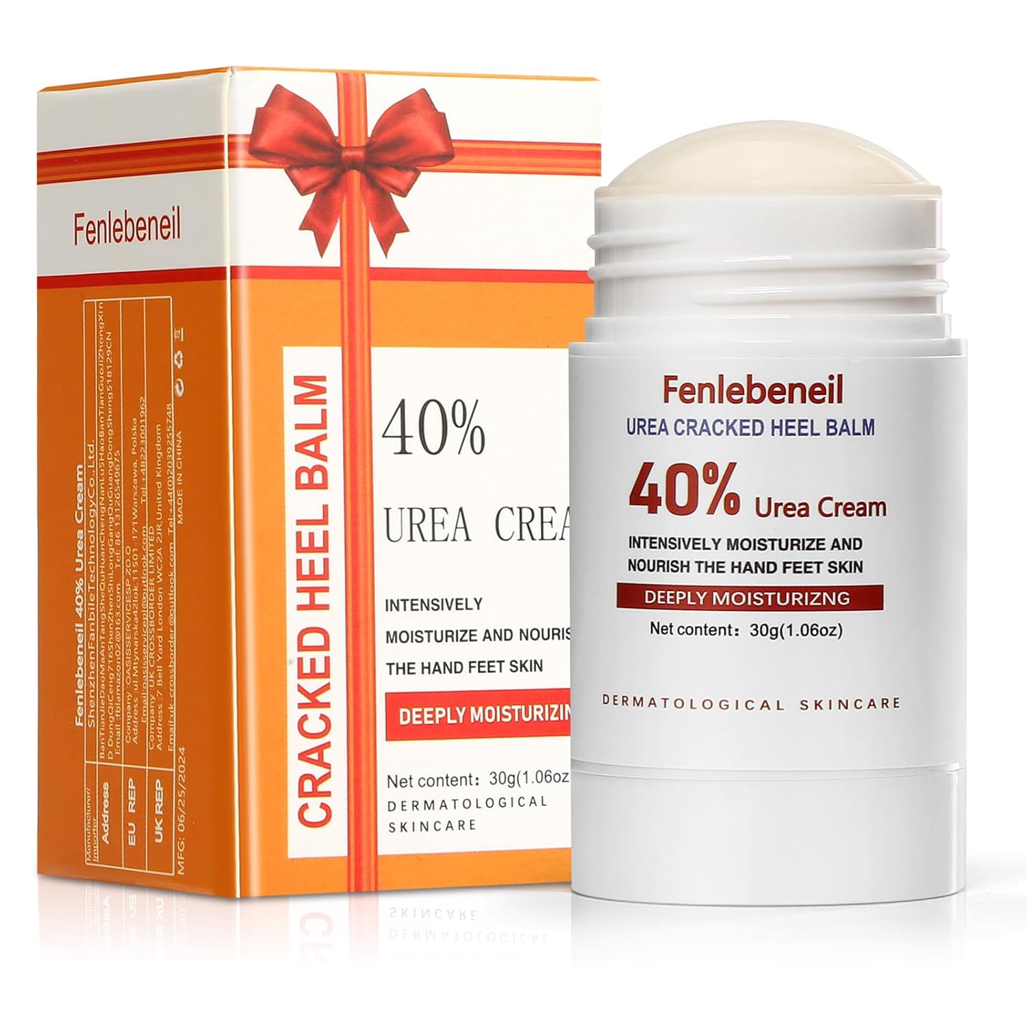 Urea Cream 40 Percent for Foot and Dry Cracked Heel 40% Urea Feet Cream Balm Stick for Foot Hand Moisturizing Feet Hand Care Balm For Women Men 1.06Oz