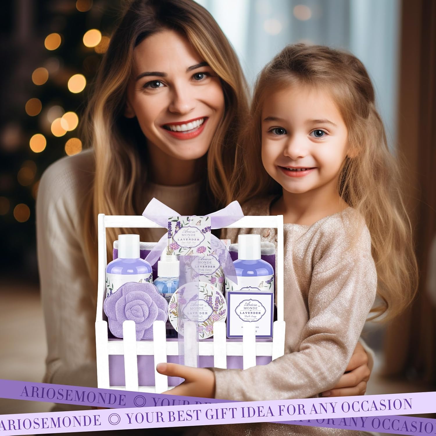 Luxury Lavender & Jasmine Spa Gift Set for Women - 7 Piece Body Care Collection - Image 8