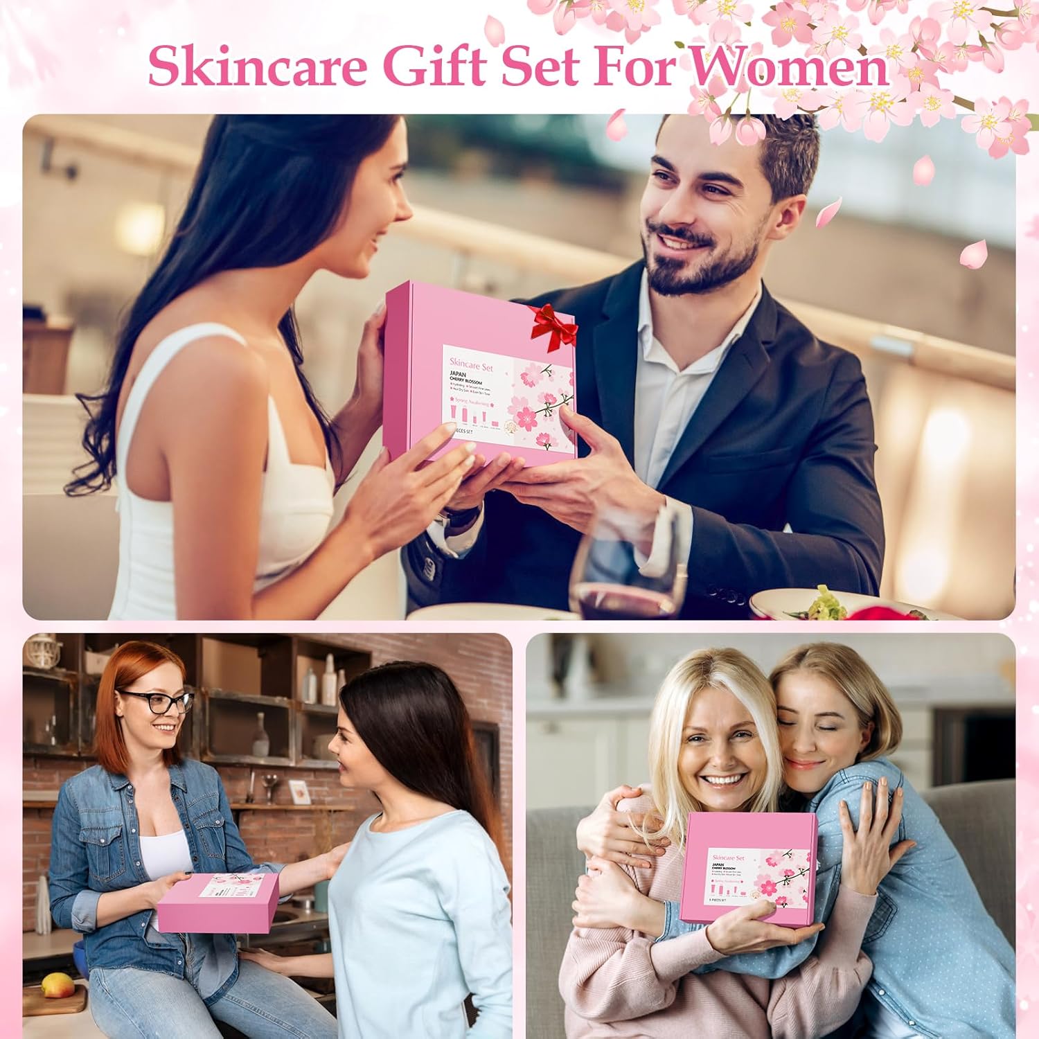 Cherry Blossom Skin Care Set for Teens and Women 5-Piece Kit - Image 7