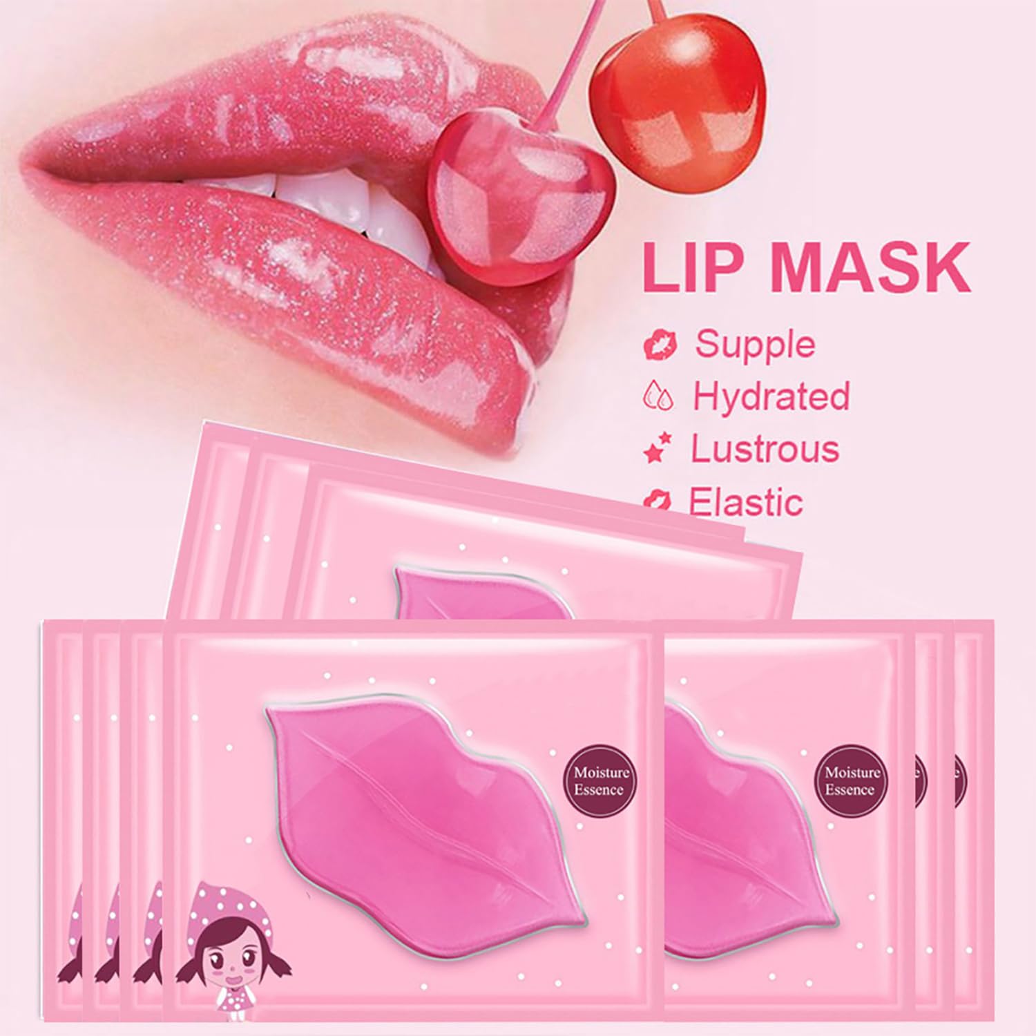 Eakroo 20 Pairs 24K Gold Crystal Gel Lip & Eye Masks for Nourishing Skin - Image 6
