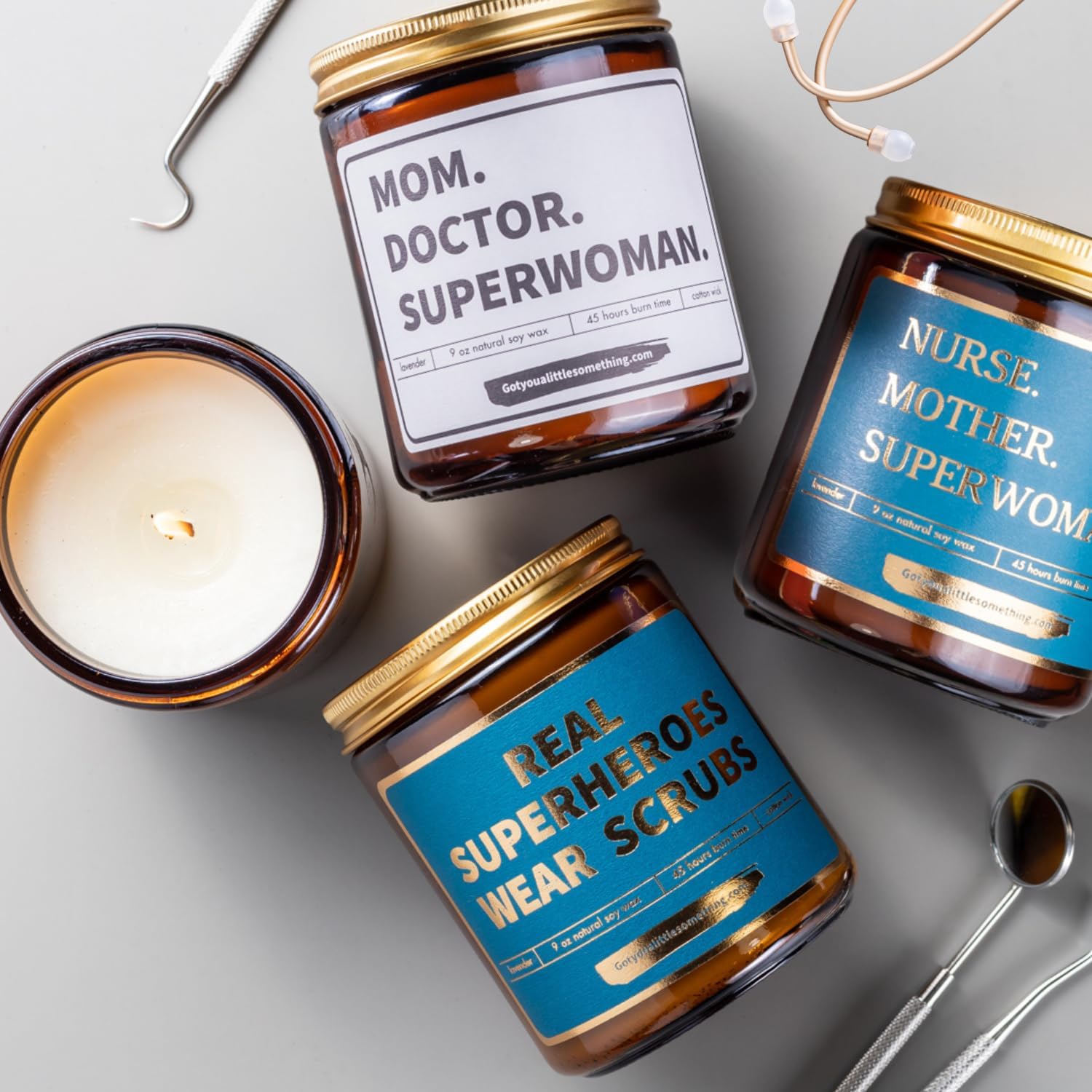 Scented Candle for Doctors Appreciation - Doctor Gifts for Women, Mother's Day Gifts for Female Doctors, Birthday Gift for Doctors, Surgeons, Pediatricians, Hospital Staff Bulk Thank You Present Idea - Image 3