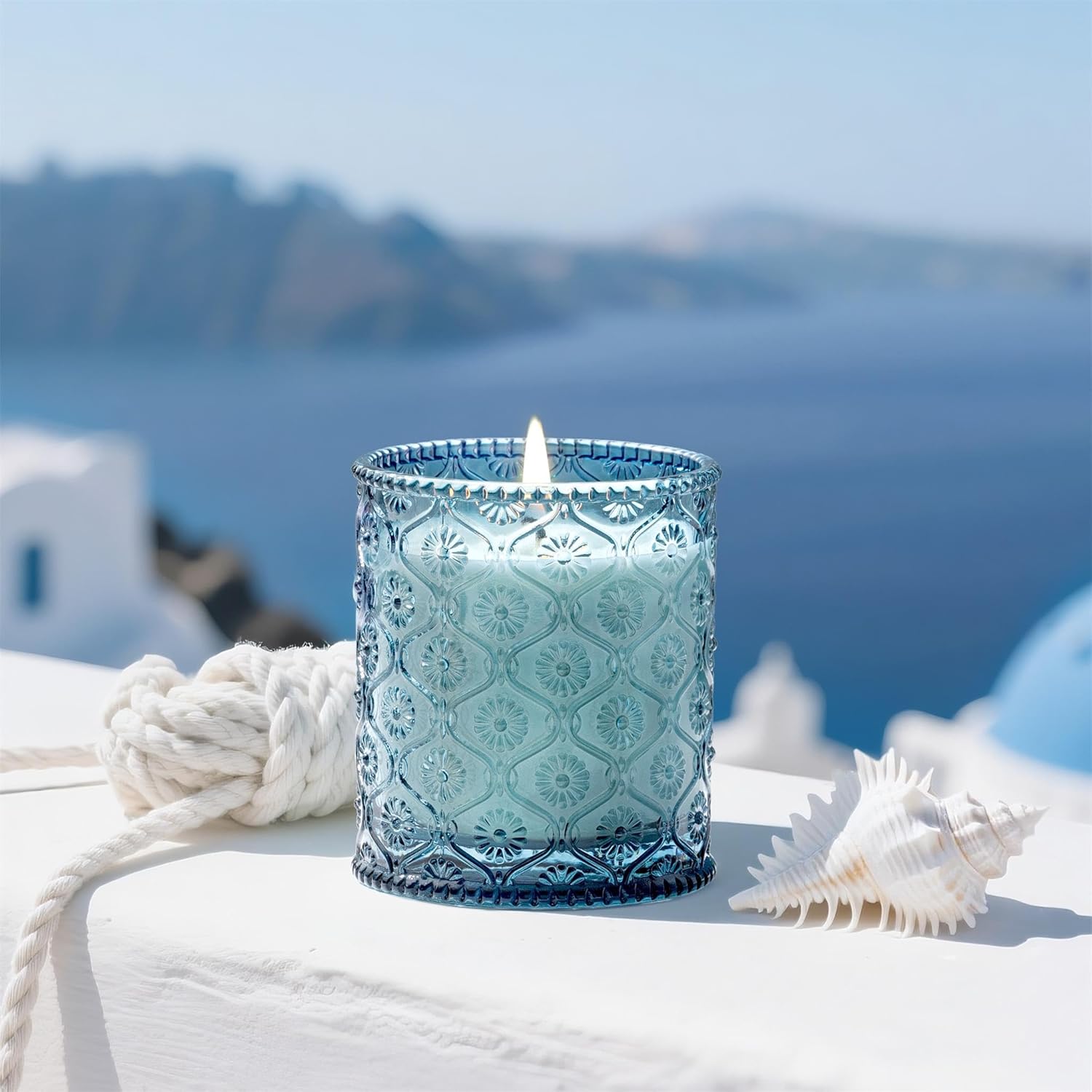 LA JOLIE MUSE 6 oz 40 Hours Burn, Fresh Sea Salt Candles, Santorini Salt Air Candles for Women, Ocean Candle, Summer Candle, Natural Soy Wax Candle - Image 4