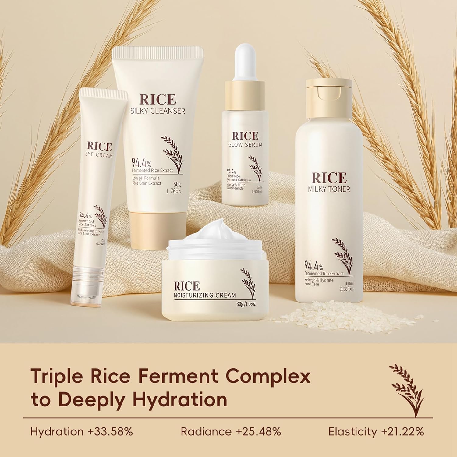 Rice Skin Care Set, Rice Skin Care For Teens 10-12, Korean Skincare Set For Glow Glass Skin,5IN1 Skin Care Set For Girls Ages 8-12,Pore Minimizing, Deep Hydrating - Image 9