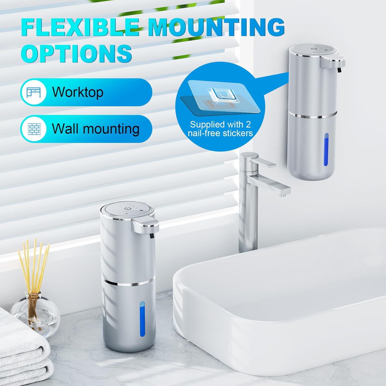 Automatic Touchless Soap Dispenser 380ml Wall Mount USB Rechargeable for Kitchen Bathroom - Image 4