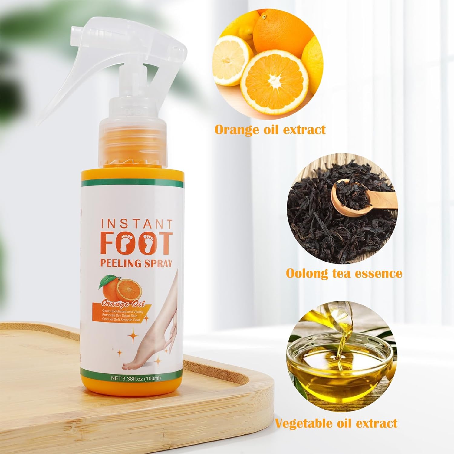 200ml Foot Peeling Spray Oil for Dead Skin Removal and Callus Treatment with Exfoliating Mask - Image 6