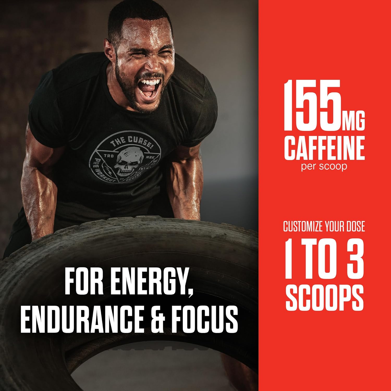 JNX SPORTS The Curse Pre-Workout Powder Lemon Rush 50 Servings for Men and Women - Image 4