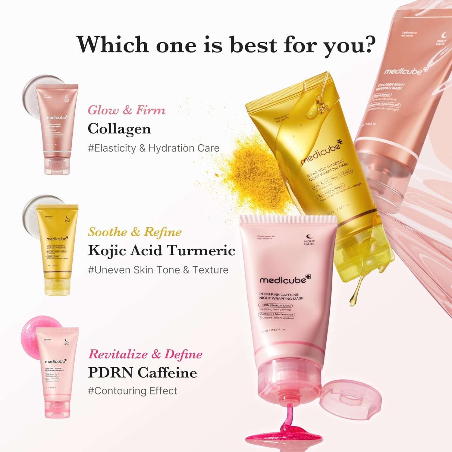Medicube PDRN Caffeine Overnight Peel-Off Mask 100ml for Firming and Hydration - Image 6