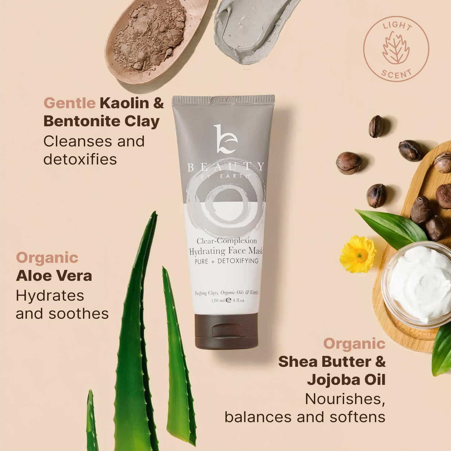 Beauty by Earth Clay Mask for Face - USA Made with Organic & Natural Ingredients, Non-Drying Pore Cleansing Mud Mask, Skin Care Facial Mud for Women & Men, Minimizes Pores and Excess Oil - Image 5