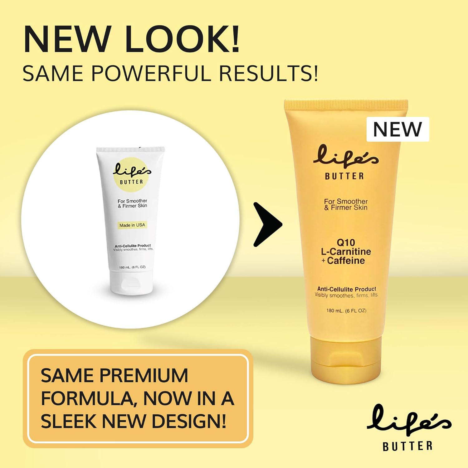 Life's Butter Anti-Cellulite Cream - 100% Natural - Made in USA - Cruelty-Free - Hypoallergenic - Best Cellulite Reduction - Skin Firming + Tightening for Women L-Carnitine + CoQ10 + Caffeine – 6oz - Image 2