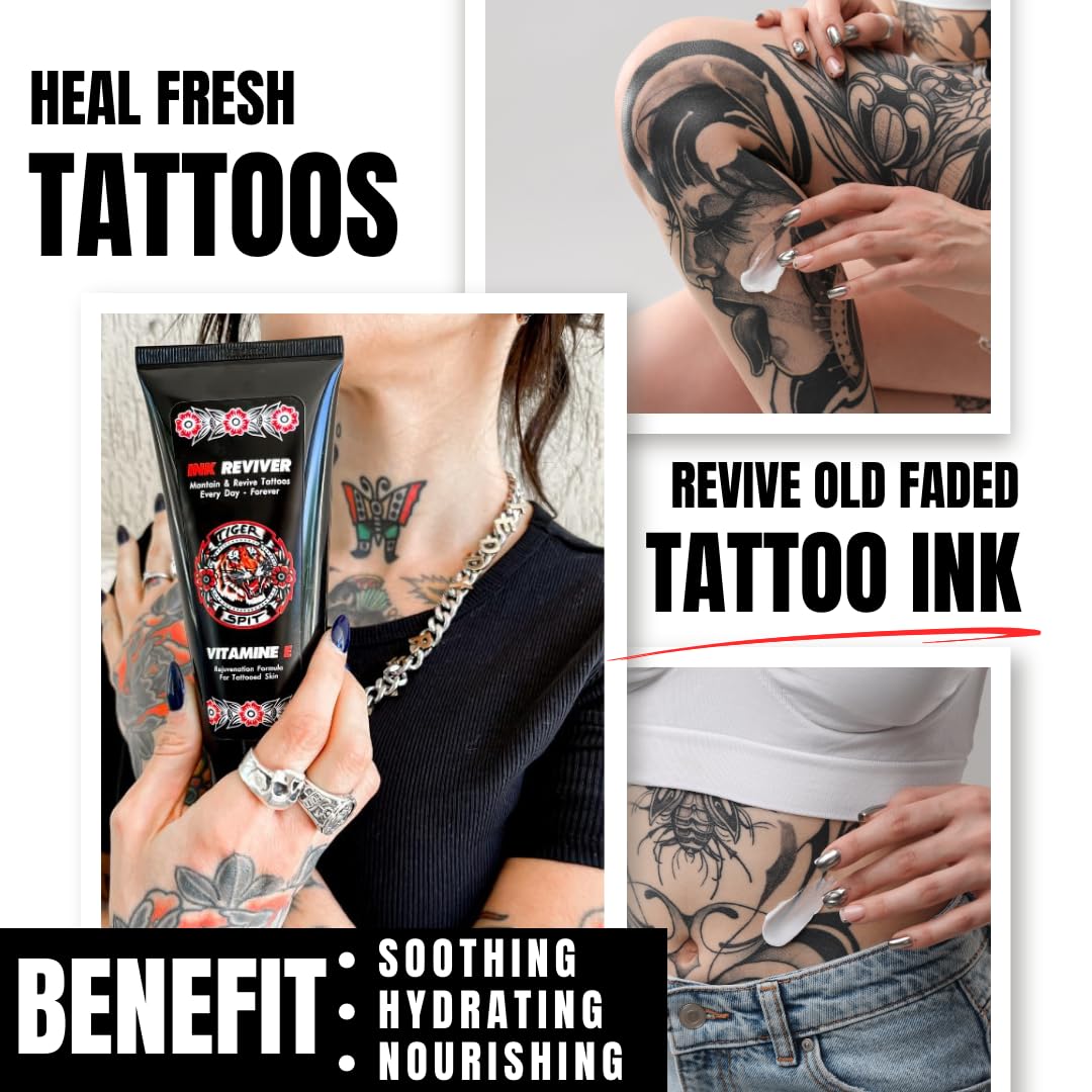Tattoo Aftercare 5oz Tattoo Cream, Heals + Protects New Tattoos and Rejuvenates Older Tattoos - 100% Safe & Clean Tattoo Aftercare Balm - Image 2