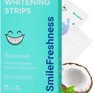 Teeth Whitening Strips, 14-Day Treatments Clinically Proven for Visible & Affordable Teeth Whitening, Enamel Care Whitening, Reduced Sensitivity Formula, Coconut.