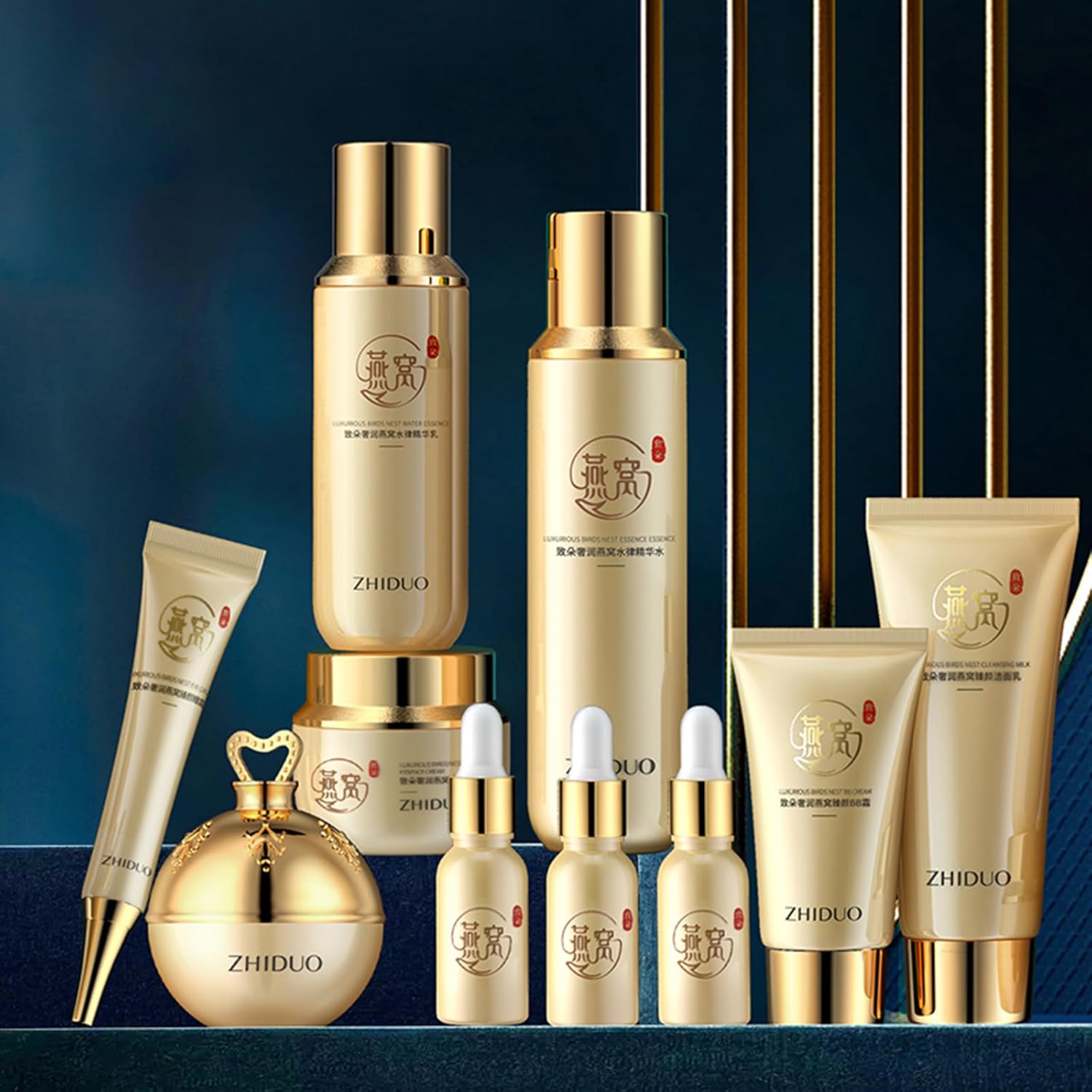Gentle Anti-Aging 10-Piece Skincare Kit with Cleanser, Toner, and Lotion - Image 7
