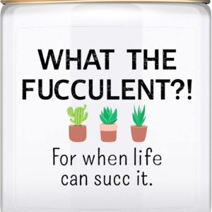 Funny Gifts for Women, Men- Birthday Gift for Best Friends, Her, Him, Girlfriend, Sister, Plant Lover- Unique Christmas & Valentines Day Present - Lavender Candles