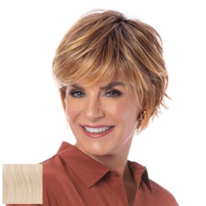 Toni Brattin Impressive Wig - Short Styled Classic & Fashionable Look - Heat-Friendly Synthetic Fiber Looks & Feels like Natural, Healthy Hair - Adjustable & Comfortable (Platinum, Plus)