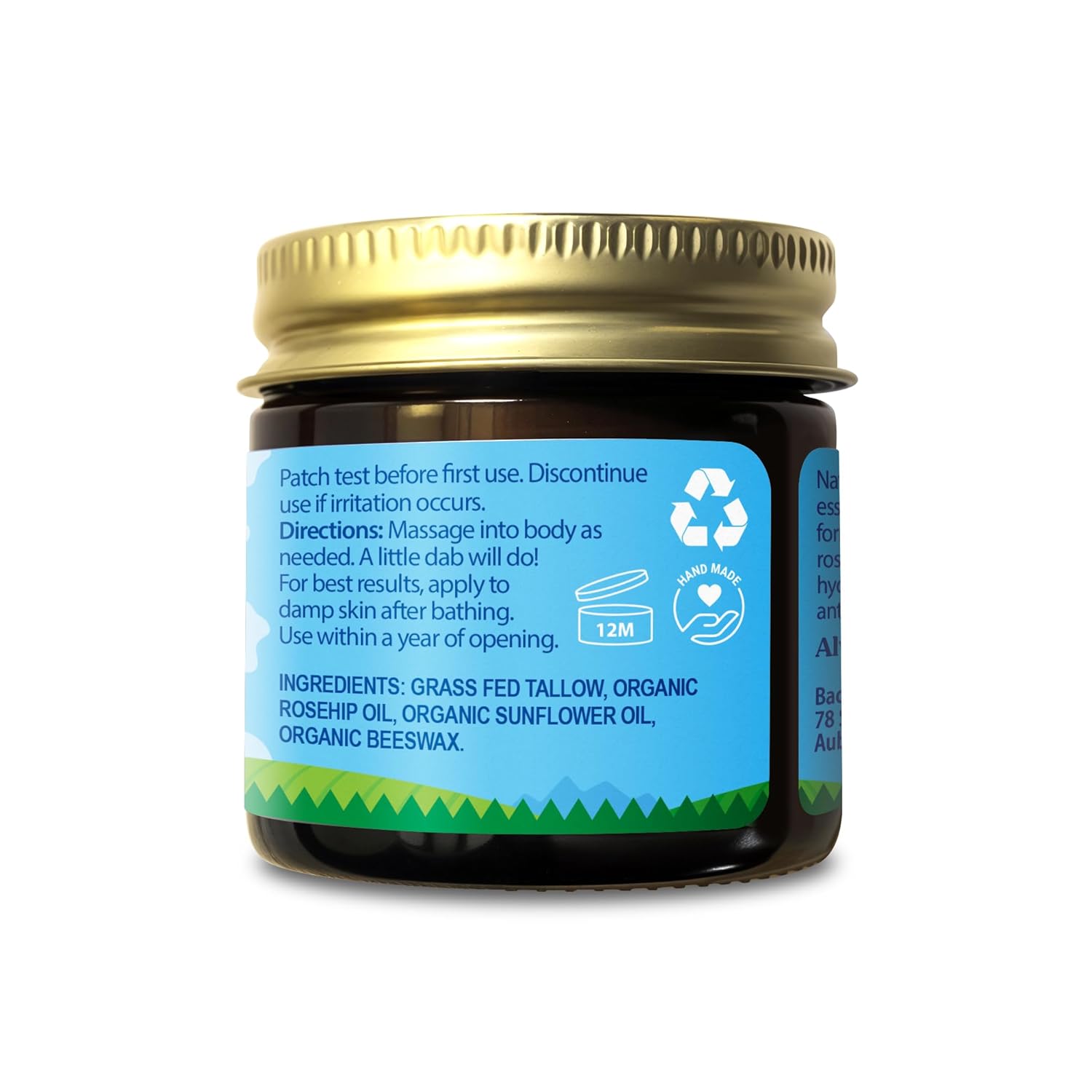 1 oz Unscented Organic Beef Tallow Balm with Rosehip Oil for Face, Body, and Baby Eczema - Image 9