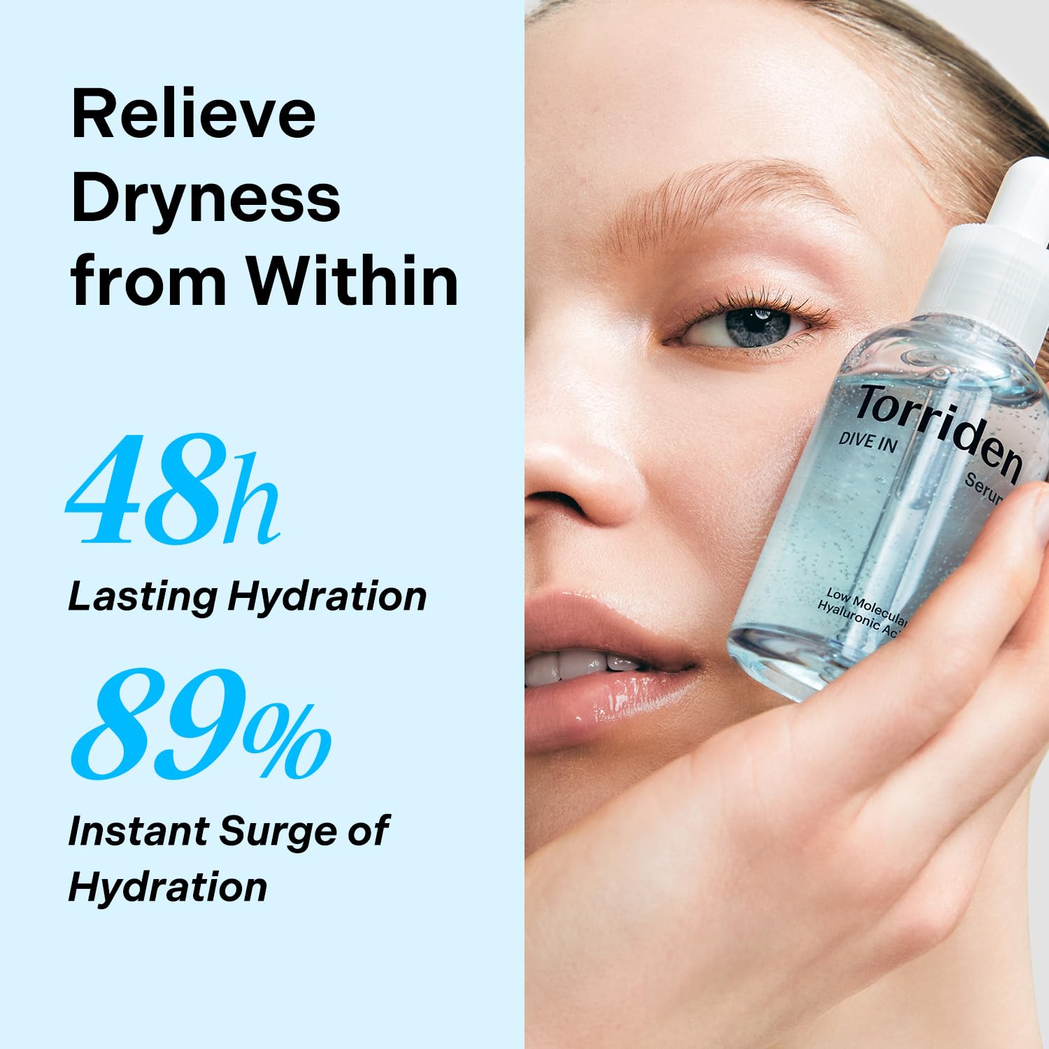 Torriden DIVE IN Hyaluronic Acid Serum 50ml (1.69 fl.oz.) | Deep Hydration to Get Glow Skin | Hyaluronic Acid, Panthenol, Allantoin | Korean Facial Serum - Image 6
