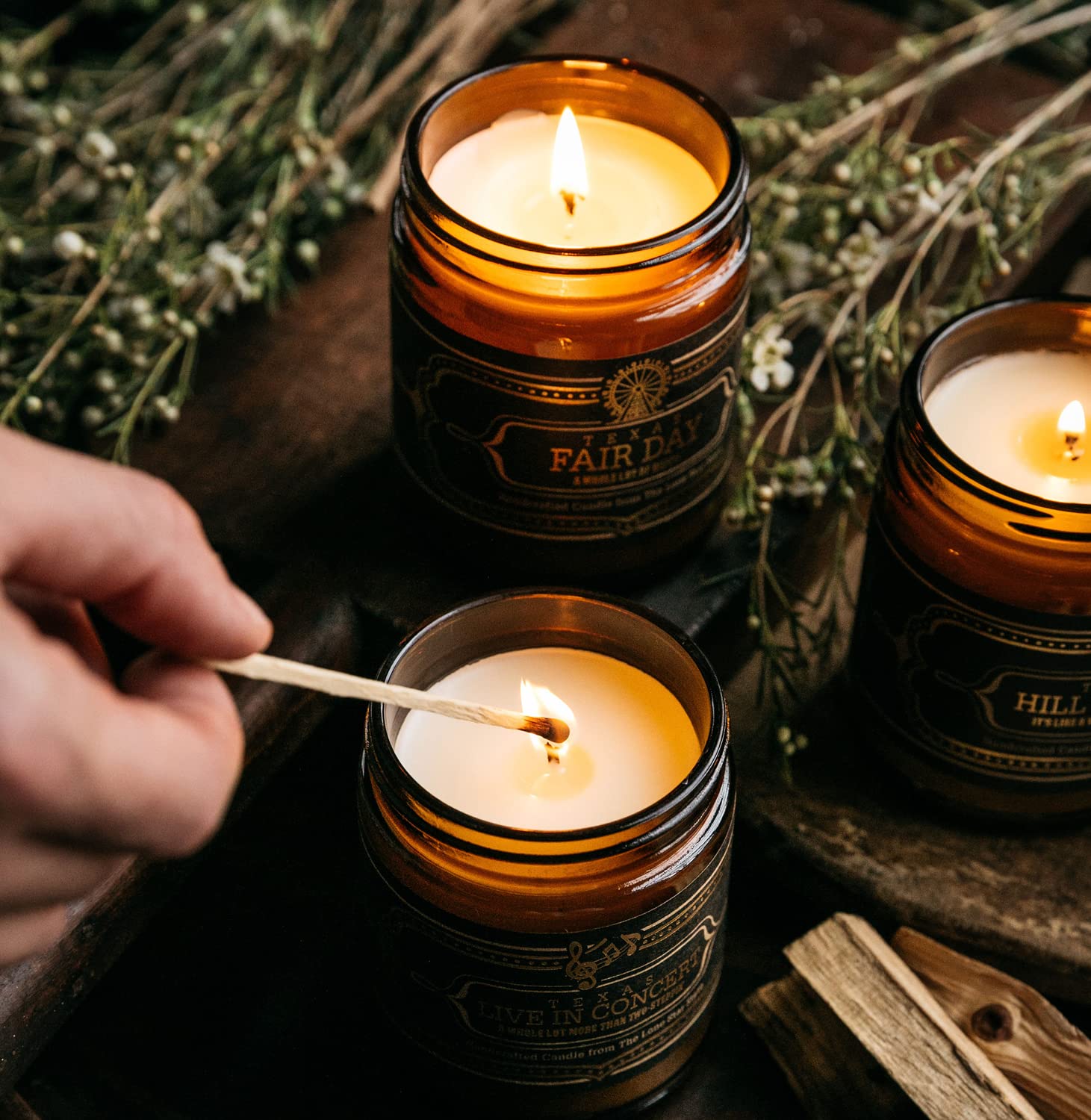 Jackson Vaughn Austin 9oz Scented Candle - Patchouli, Prairie Grass, Amber Scents - 40 Hour Burn Time - Image 6
