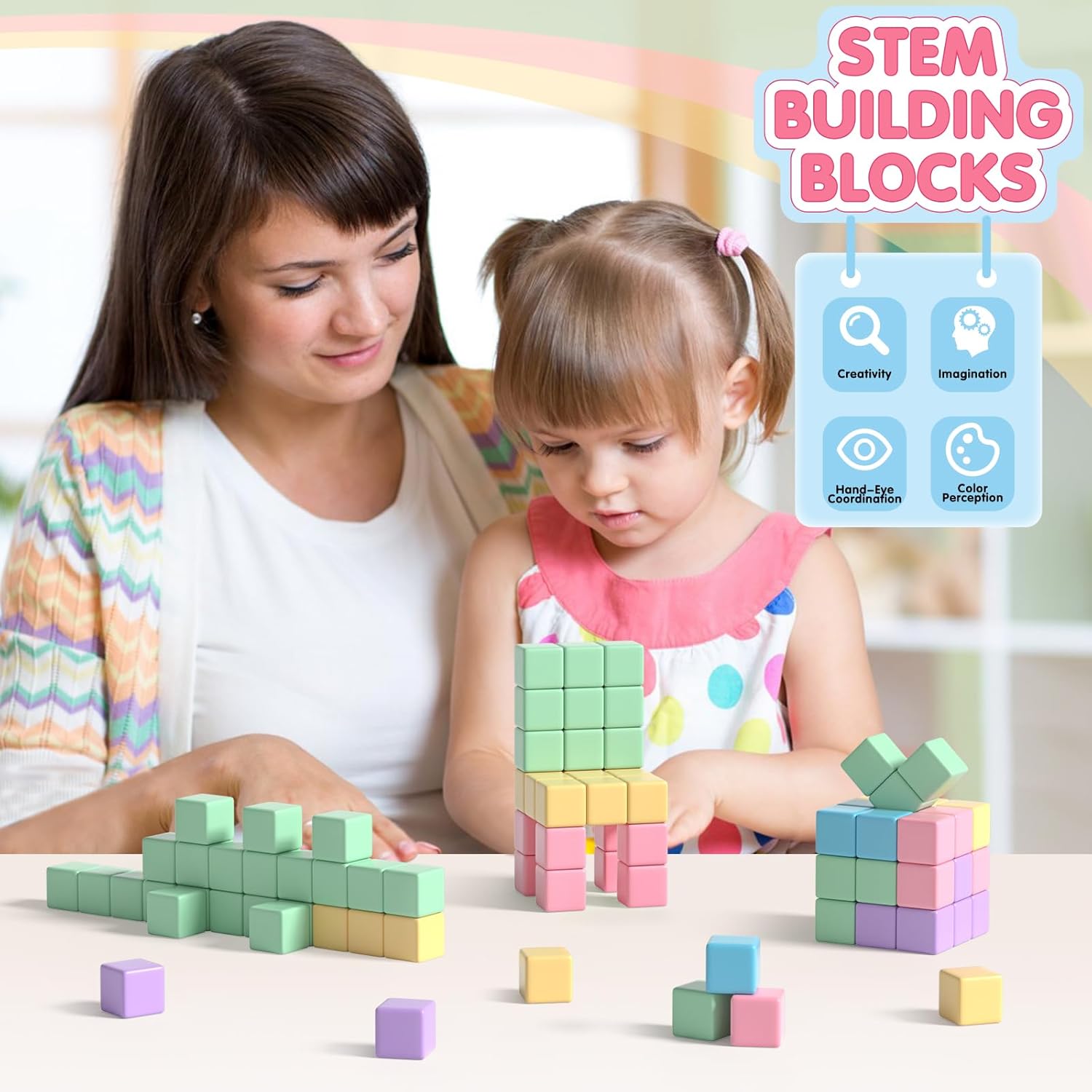 32 Piece Magnetic Building Block Set for Toddlers and Kids Ages 3-6 Montessori Sensory Toy - Image 5