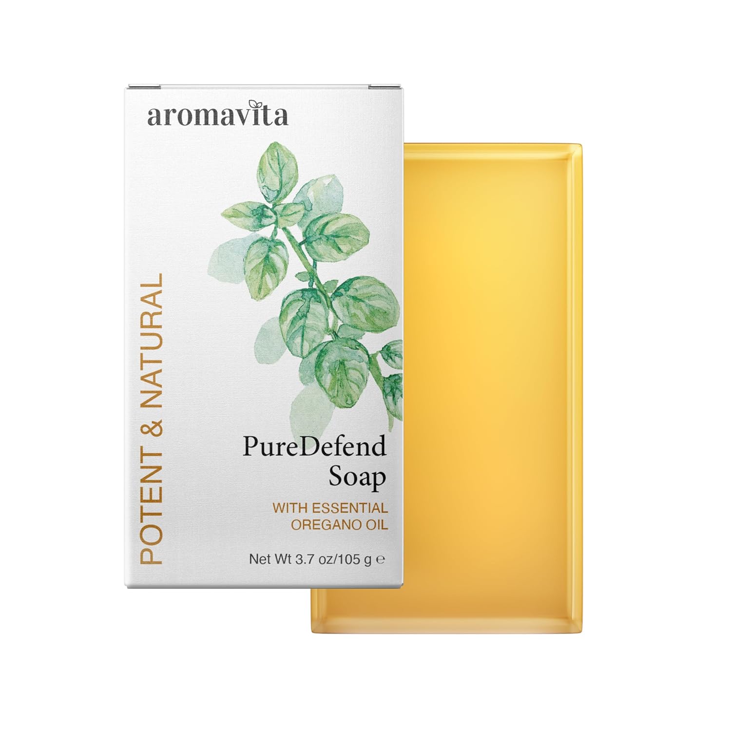 Oregano Oil Soap Bar - Natural Plant Therapy Hand Soap & Body Wash Oregano Extract Soap - Topical Skin Cleanser Oil of Oregano Soap Bar - for Acne, Eczema, Foot and Nail Problems, 1-pack